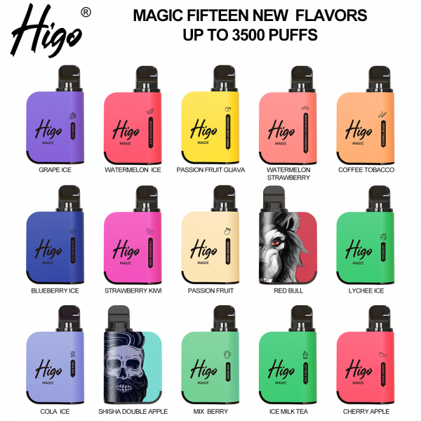 Original FLIEVAPE MAGIC Higo Rechargeable Disposable Vape Device 3500puffs 1200mah (free shipping)